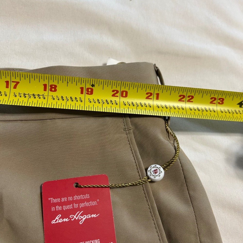 Ben Hogan Mens Performance Golf Shorts Chinchilla Beige 42 BGBF40E2DS NWT - Picture 4 of 10